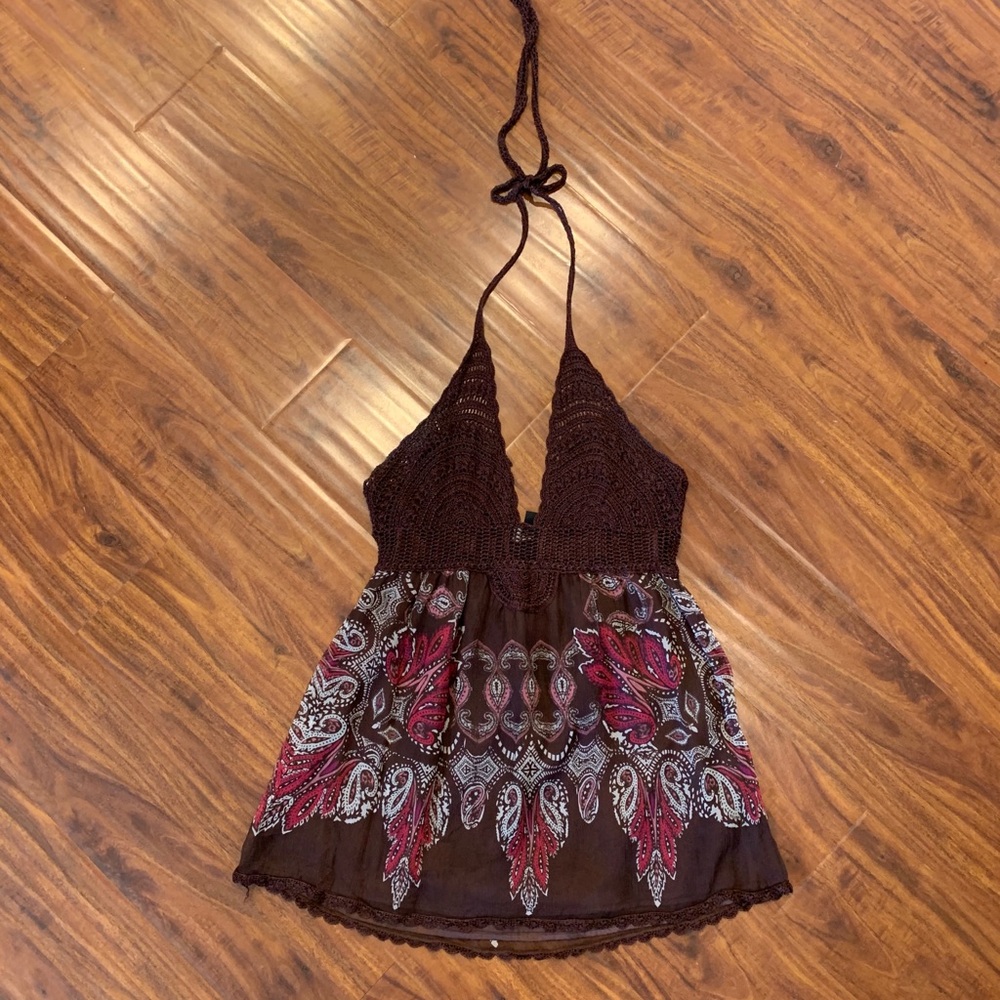 A favorite! Beautiful Bebe crochet top!